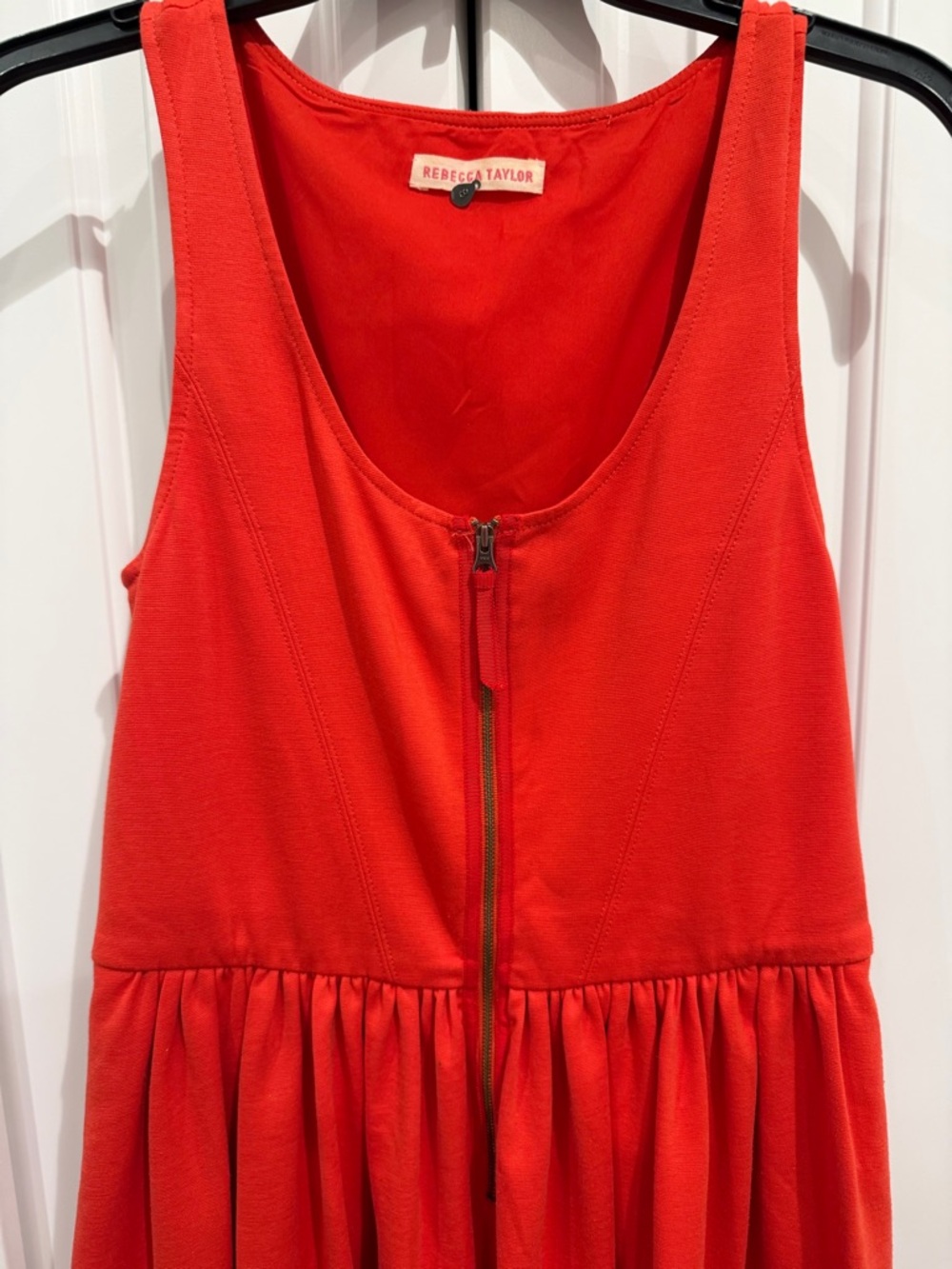 Rebecca Taylor Sleeveless Red Fit-and-Flare Dress SZ 8 - Picture 3 of 6